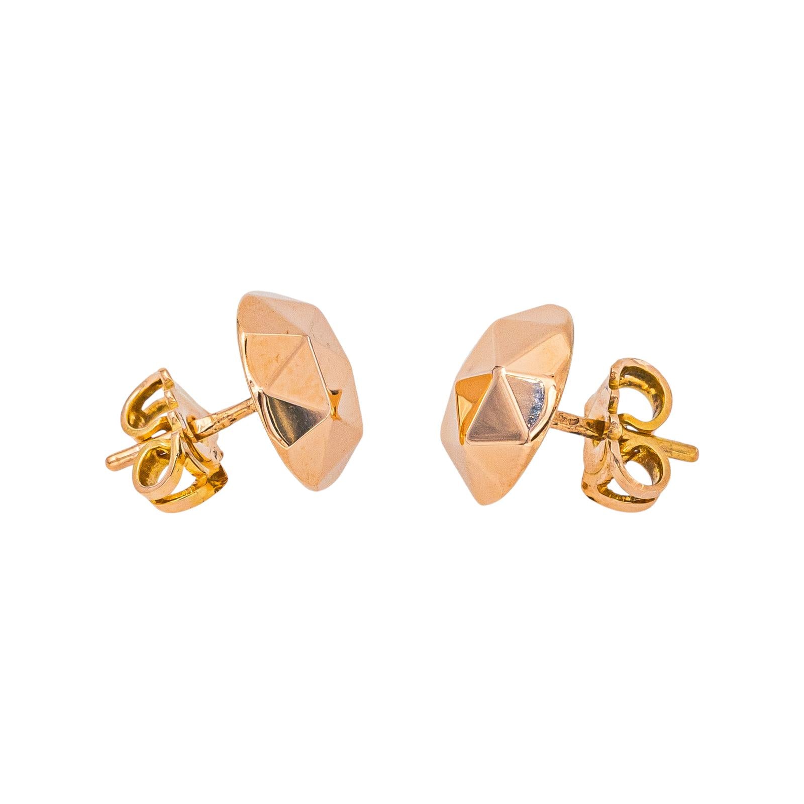 Boucles d'oreilles  Puces  Or rose