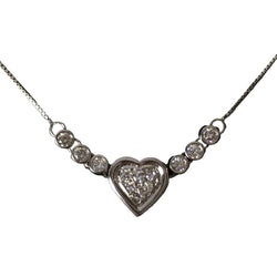 Collier Pendentif en or blanc et diamants