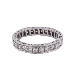 Bague Alliance en or blanc et diamants