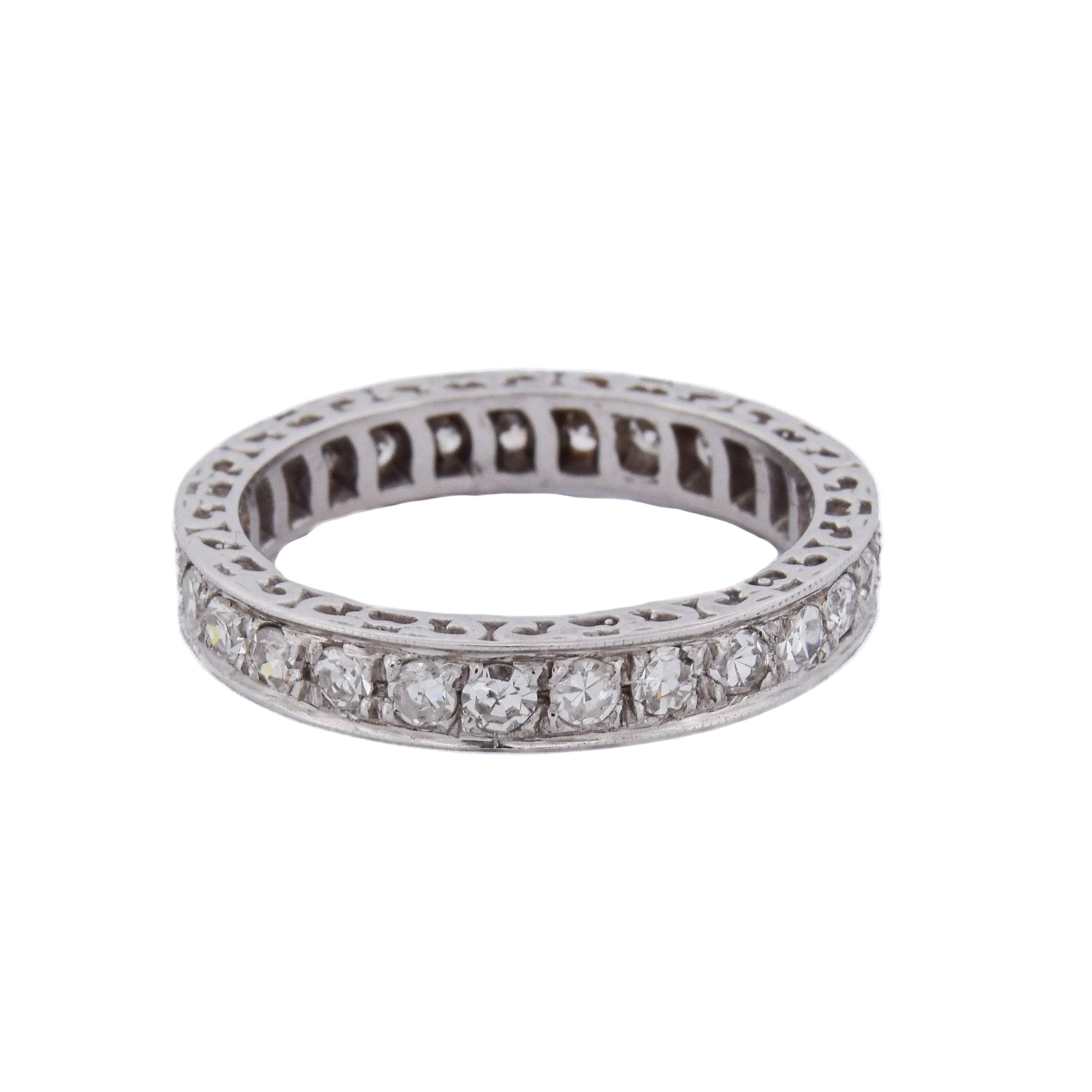 Bague Alliance en or blanc et diamants