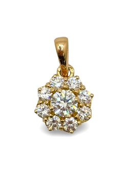 Pendentif or jaune et diamants