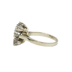 Bague Entourage en or blanc, platine et diamants