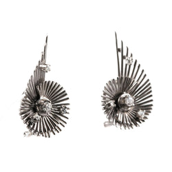 Boucles d'oreilles Clips en or blanc et diamants