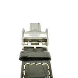 Montre LONGINES "Chrono Moonphase Master Collection" en acier et cuir