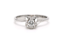 Bague Solitaire en or blanc et diamant