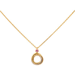 Cartier Collier Trinity Or jaune Saphir rose