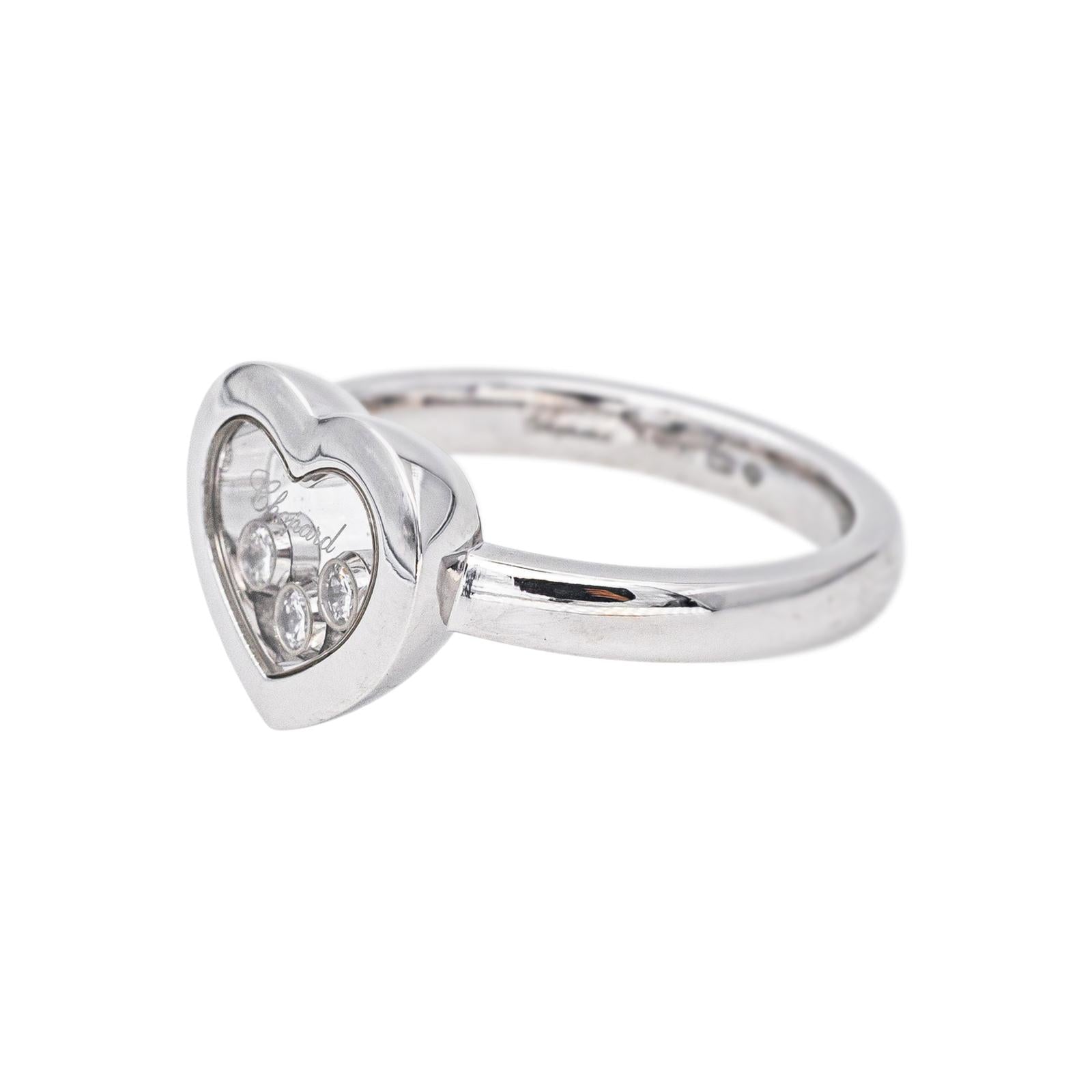 Chopard Bague Happy Diamond Or blanc Diamant