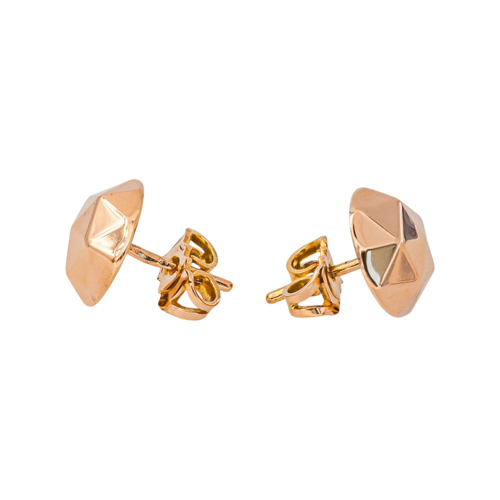 Boucles d'oreilles  Puces  Or rose