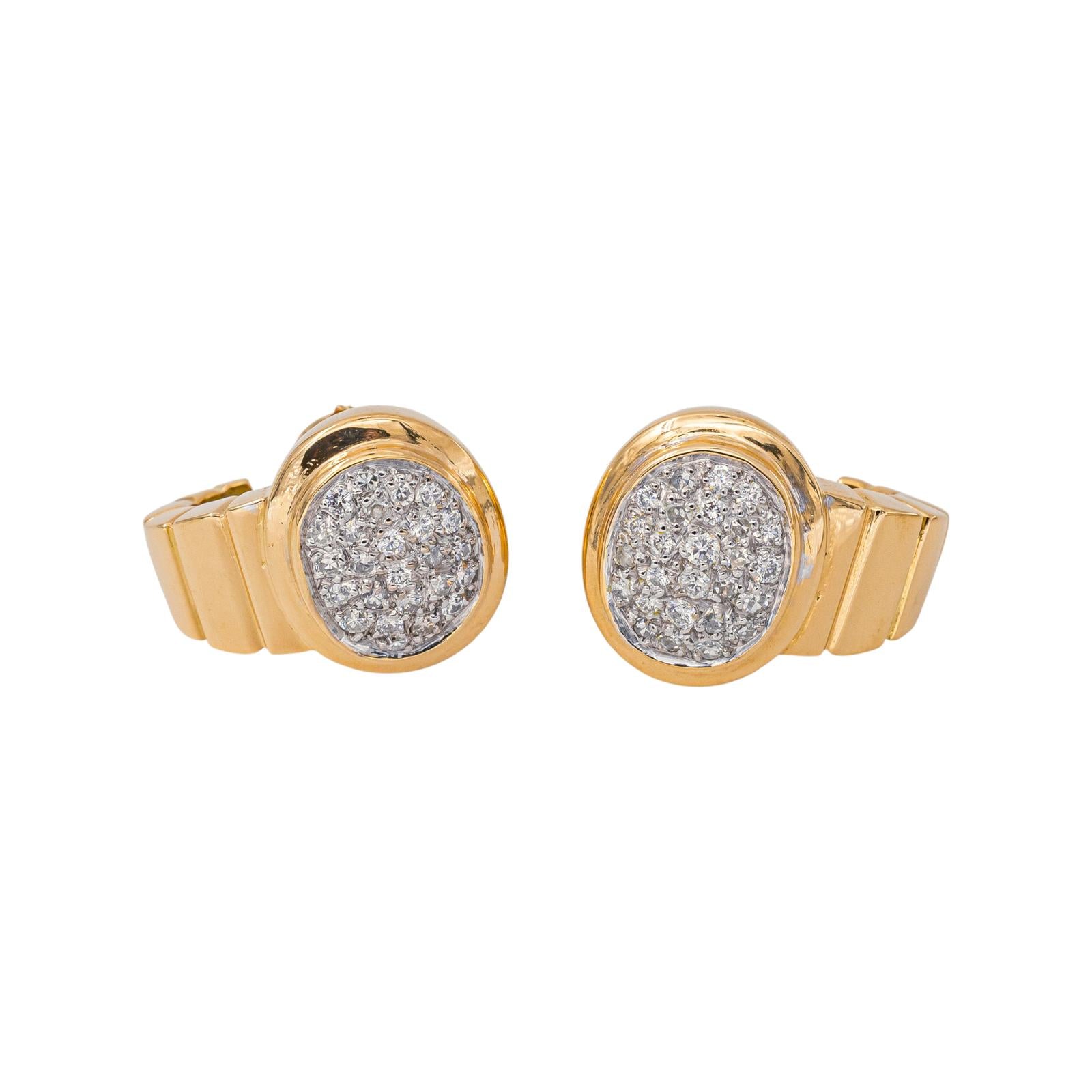Boucles d'oreilles Or jaune Diamant