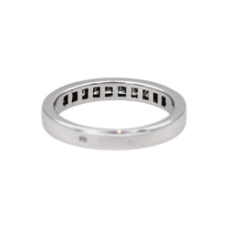 Bague  Demi-alliance  Or blanc  Diamant
