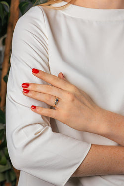 Bague Or jaune Saphir
