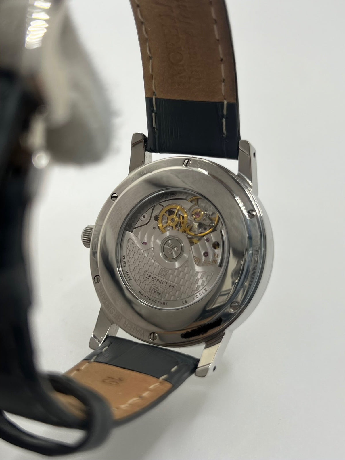 Montre ZENITH "Port Royal" en acier et cuir