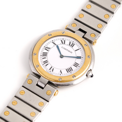 Montre CARTIER "Santos Vendôme" GM en or jaune et acier