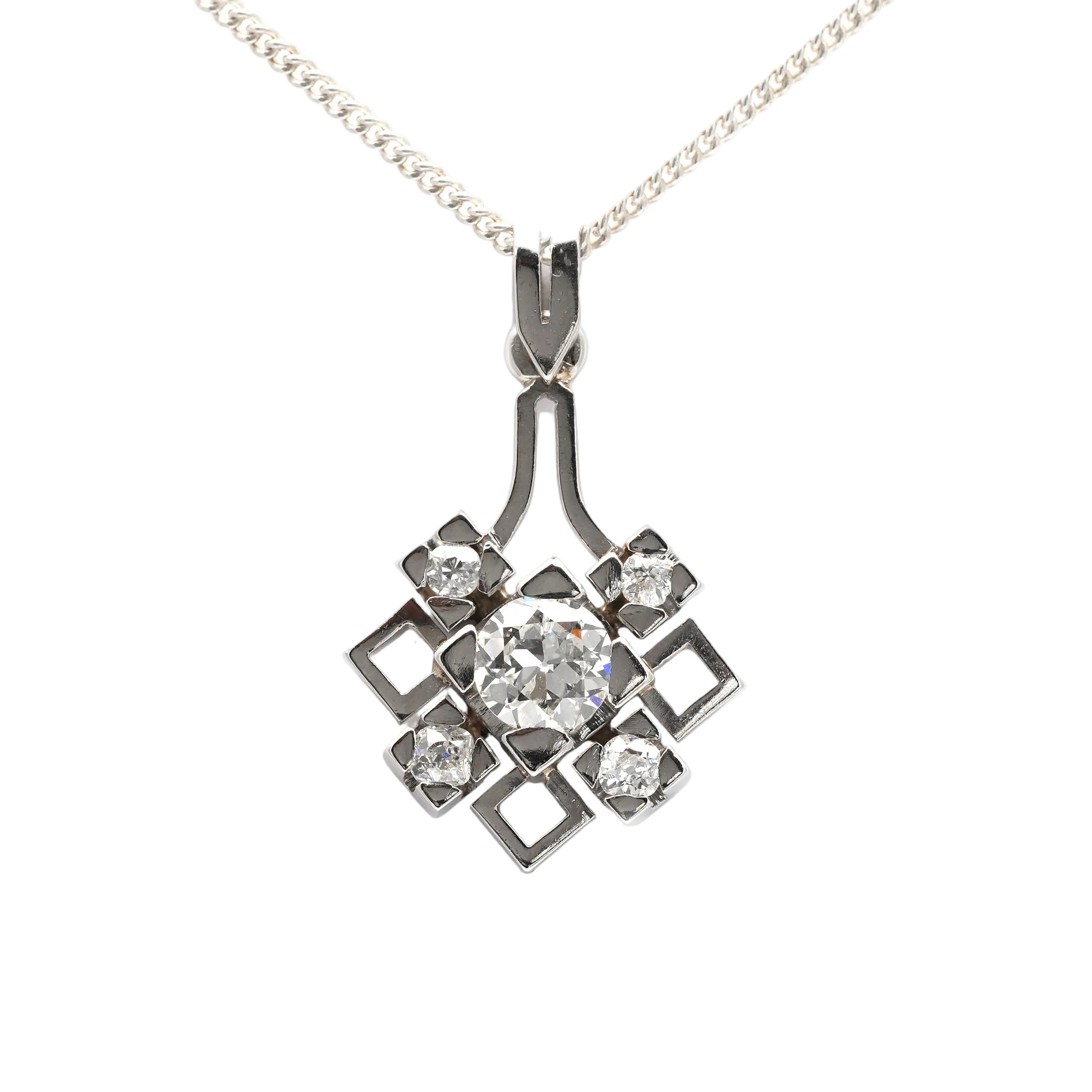 Pendentif en platine et diamants