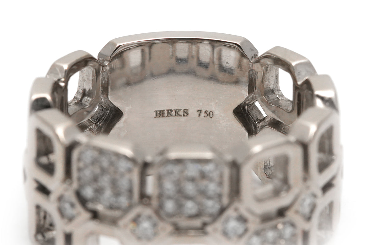 Bague Bandeau en or blanc et diamants