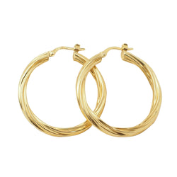 Boucles d'oreilles Créoles en or jaune