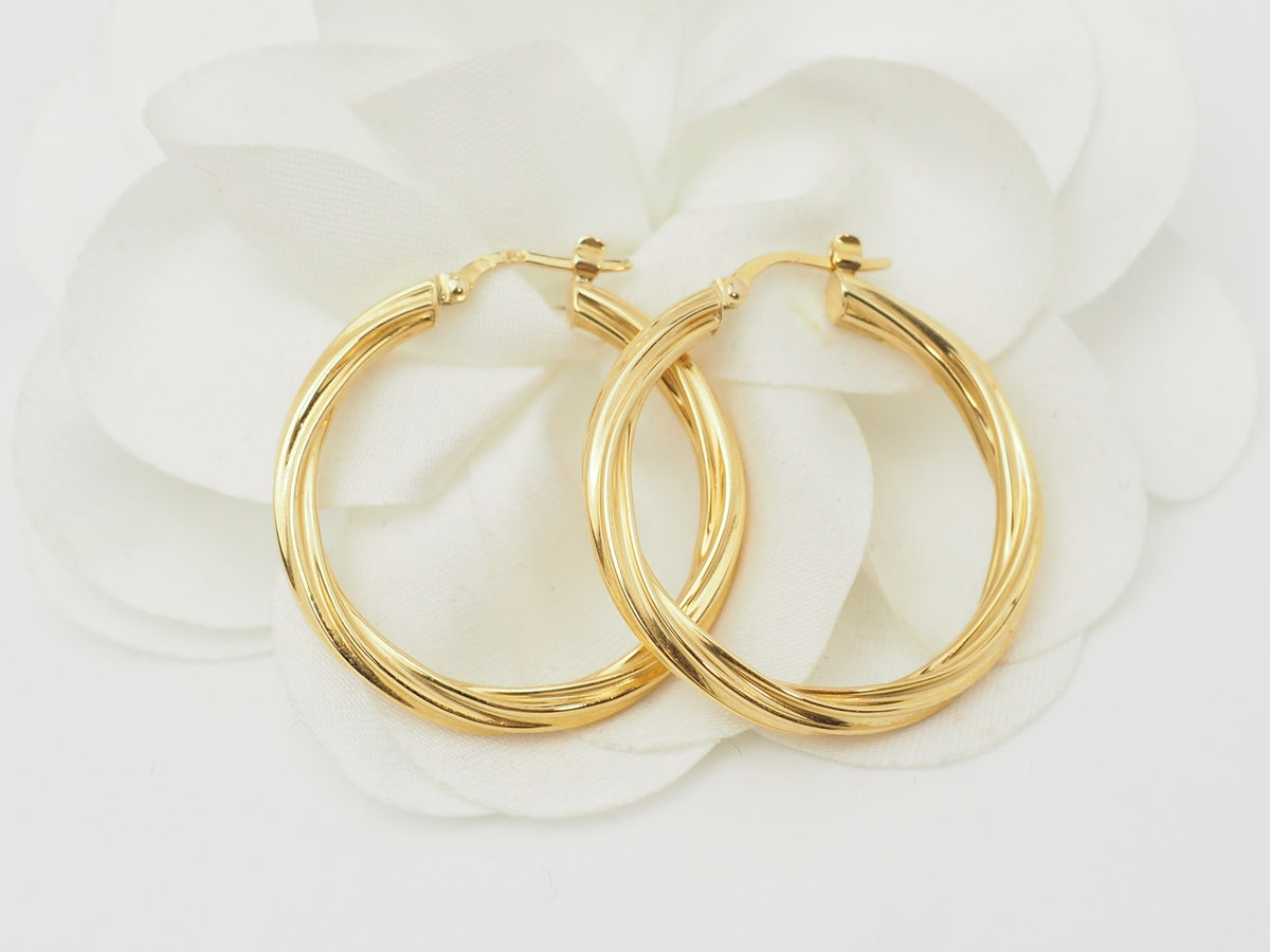 Boucles d'oreilles Créoles en or jaune