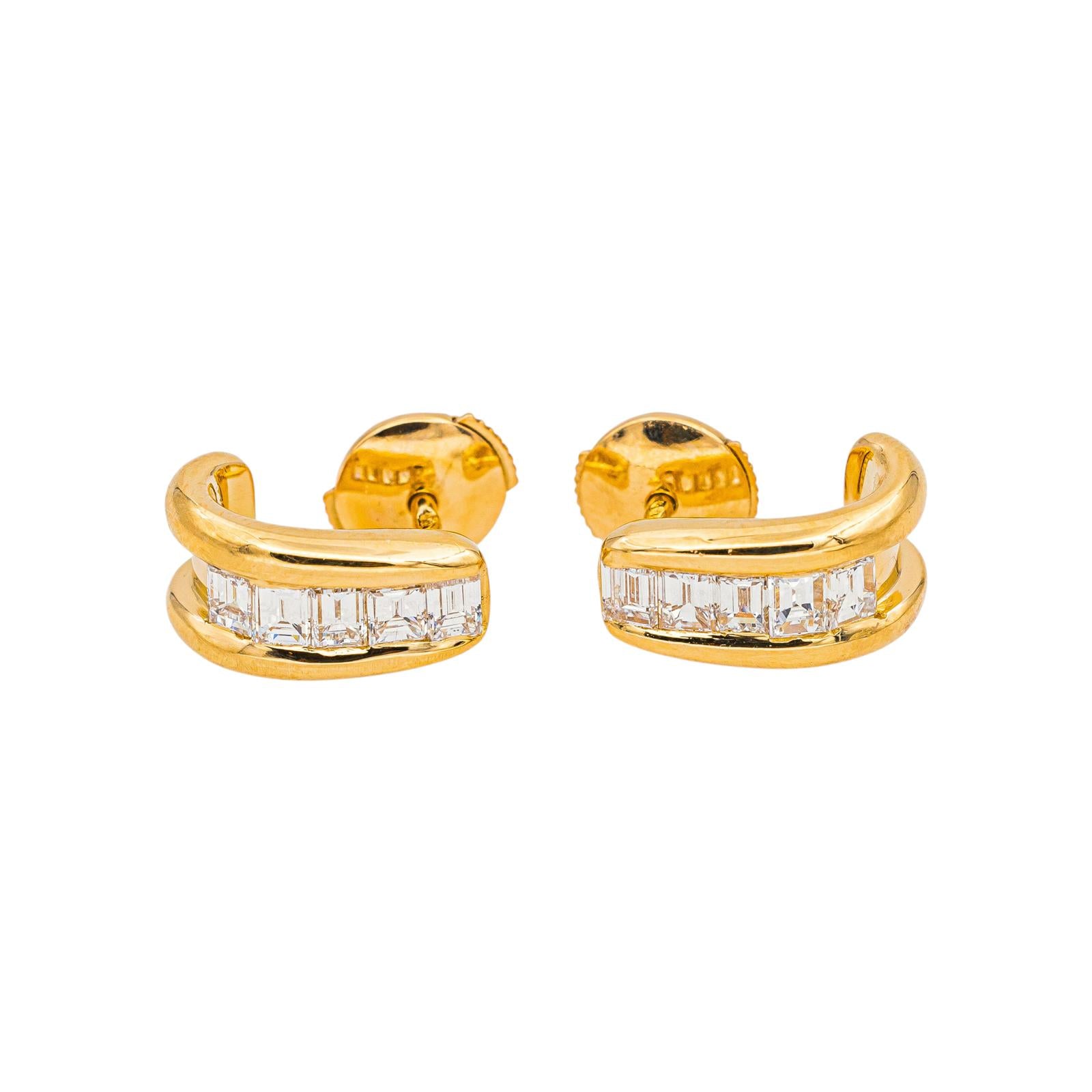 Boucles d'oreilles Or jaune Diamant