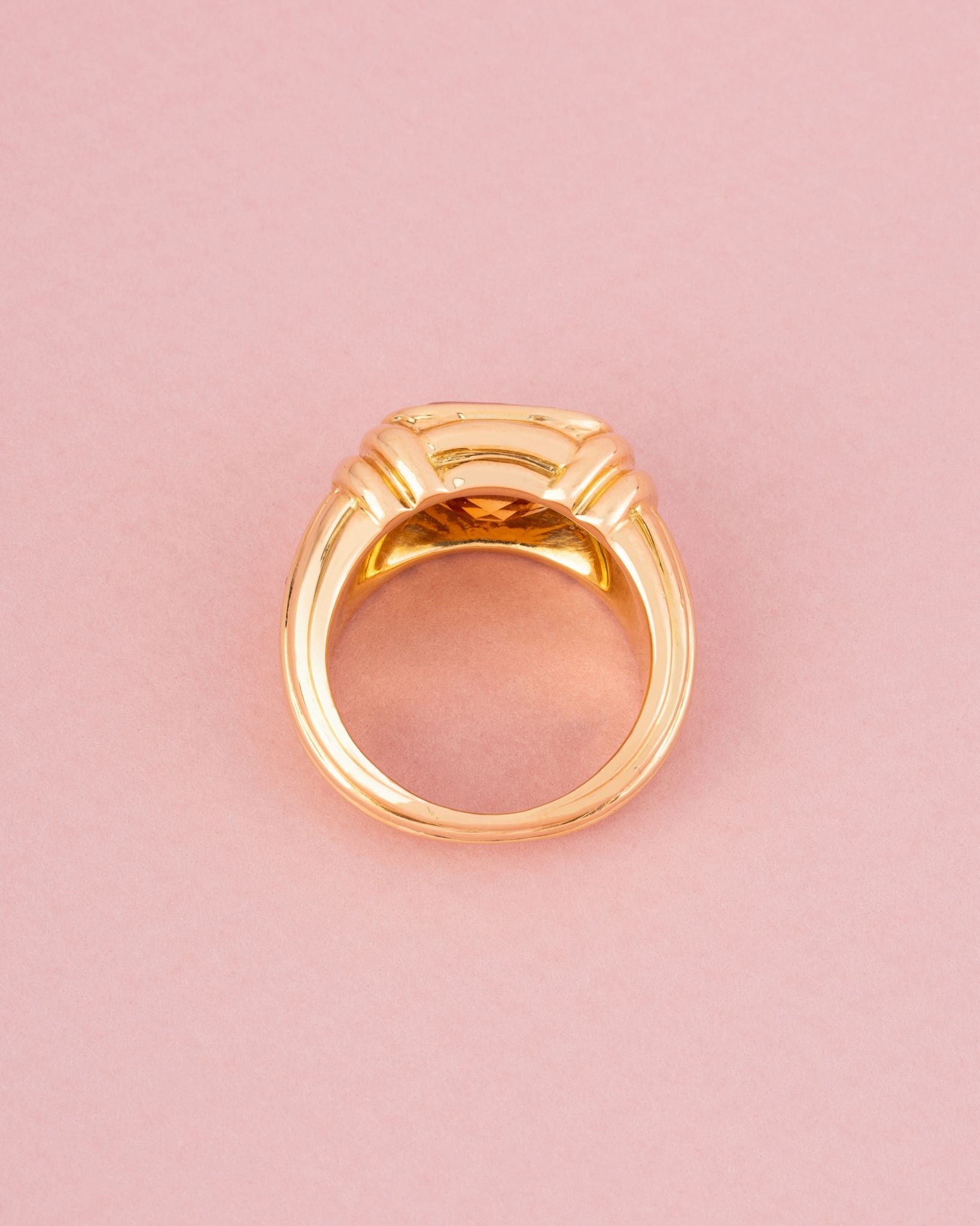 Bague BULGARI en or jaune et citrine