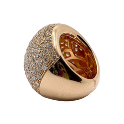 Bague Pavée en or rose et diamants