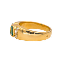 Bague Or jaune Emeraude