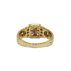 Bague en or jaune et diamants