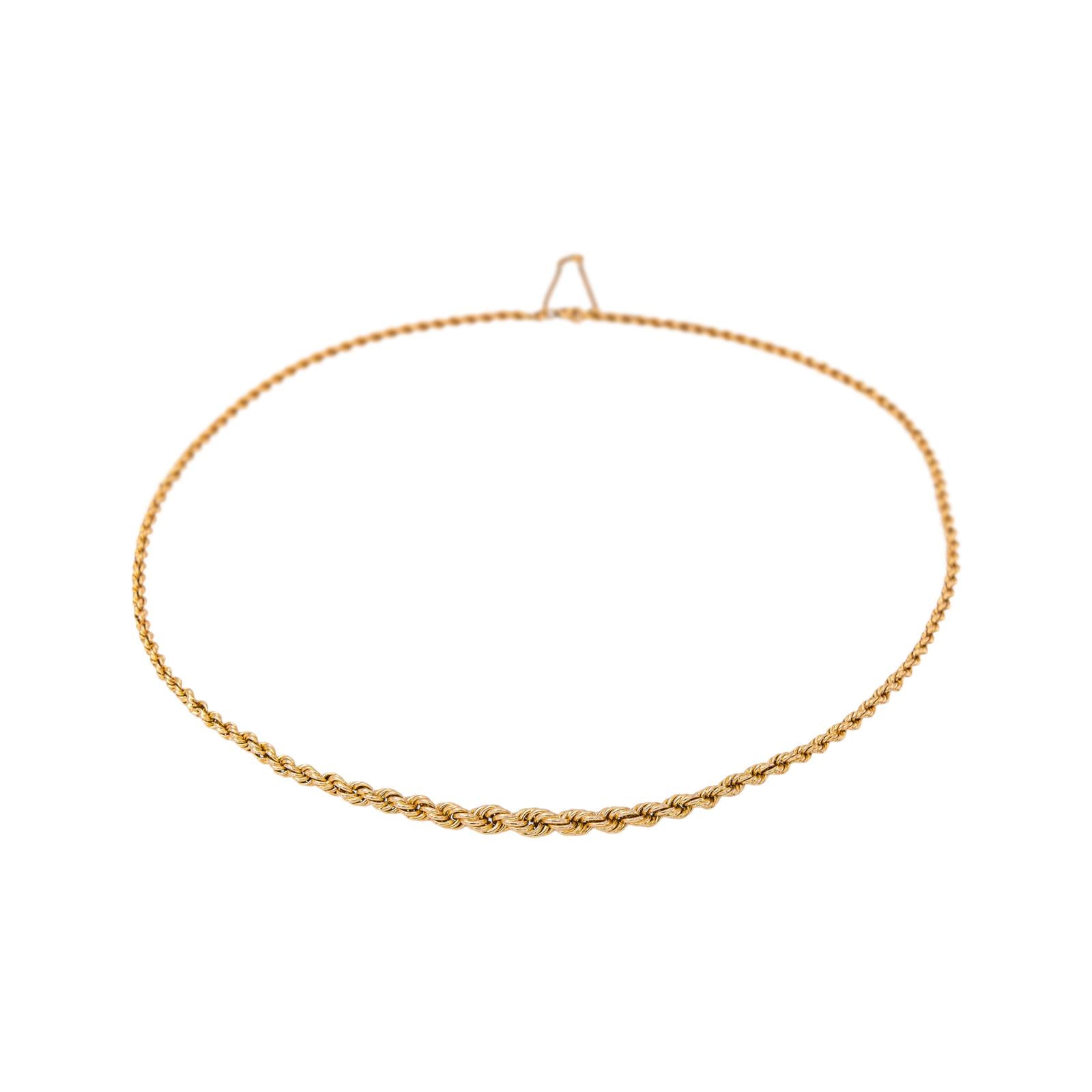 Collier Maille Corde Or rose