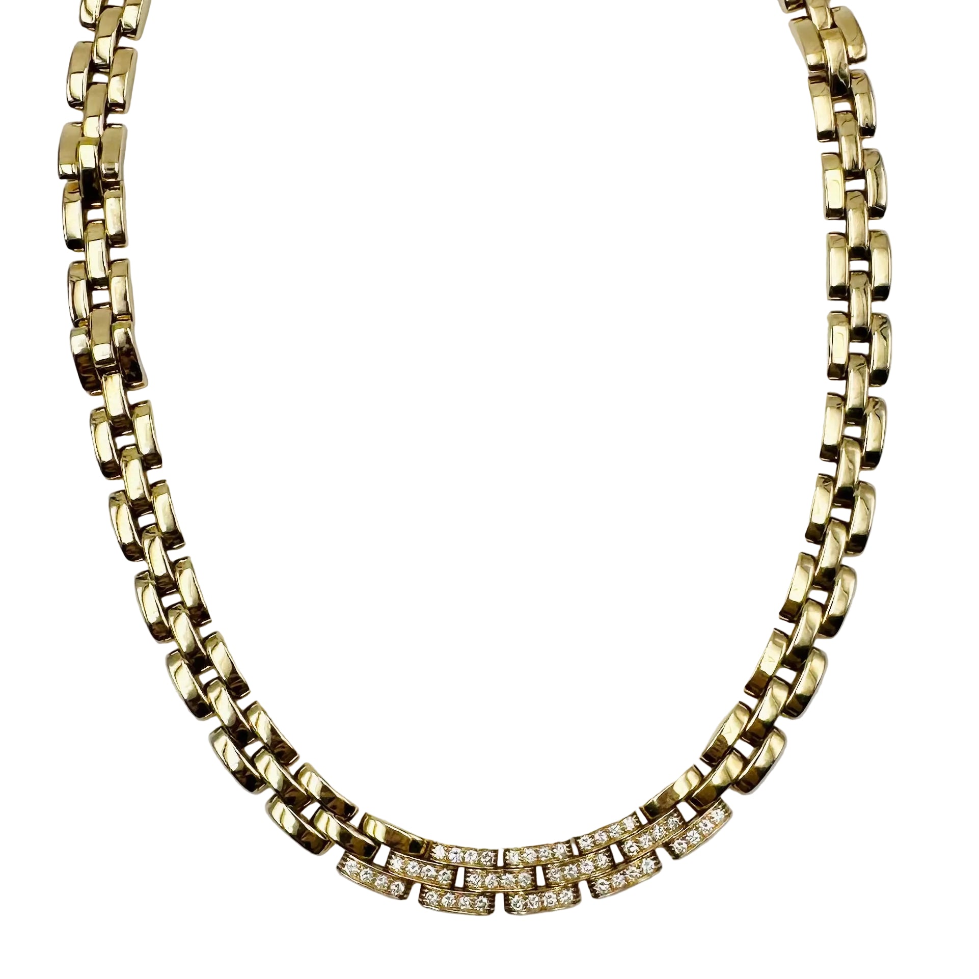 Collier Maille CARTIER "Panthère" en or jaune et diamants