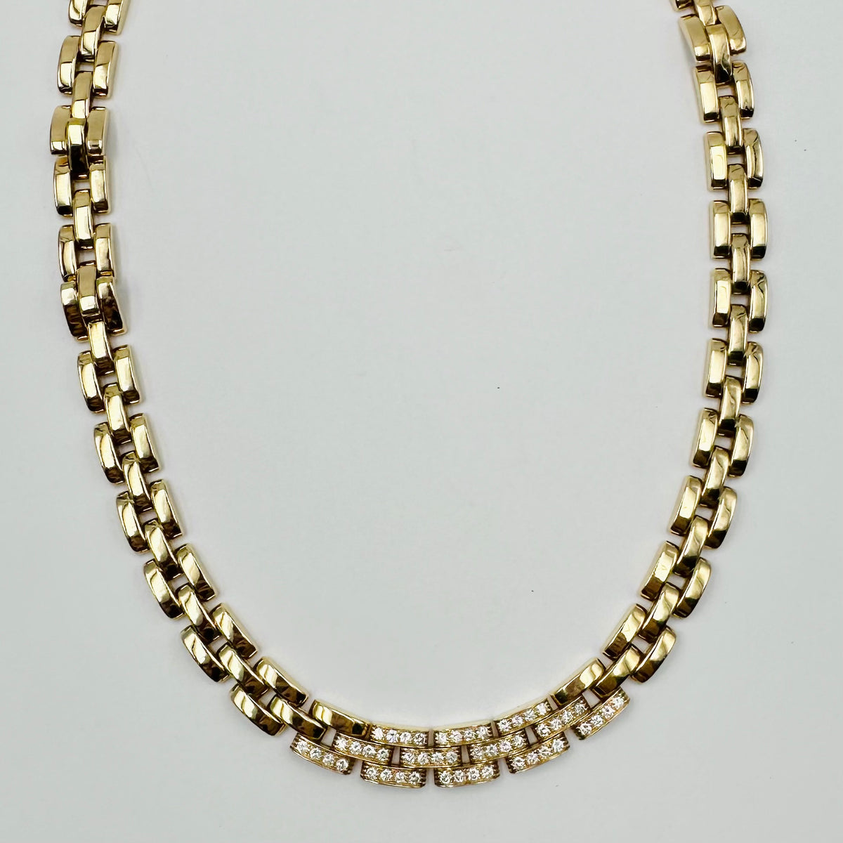 Collier Maille CARTIER "Panthère" en or jaune et diamants
