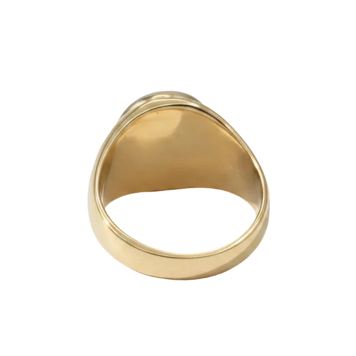 Bague Chevalière en or jaune et diamants