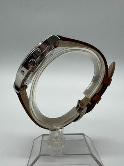 Montre JAEGER-LECOULTRE "Master Control" en acier et cuir
