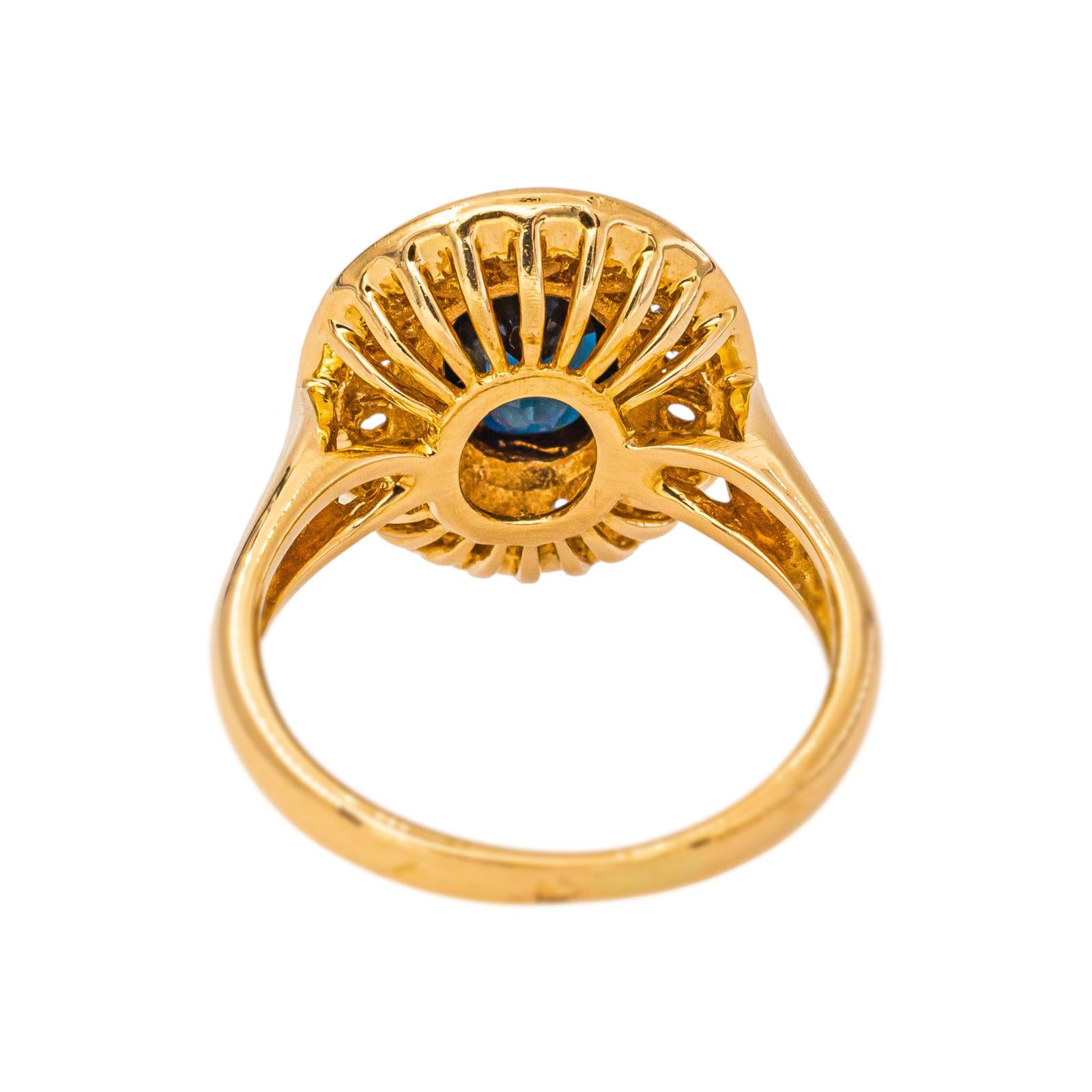 Bague Pompadour Or jaune Saphir