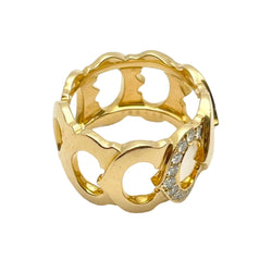 Bague Bandeau CARTIER en or jaune et diamants