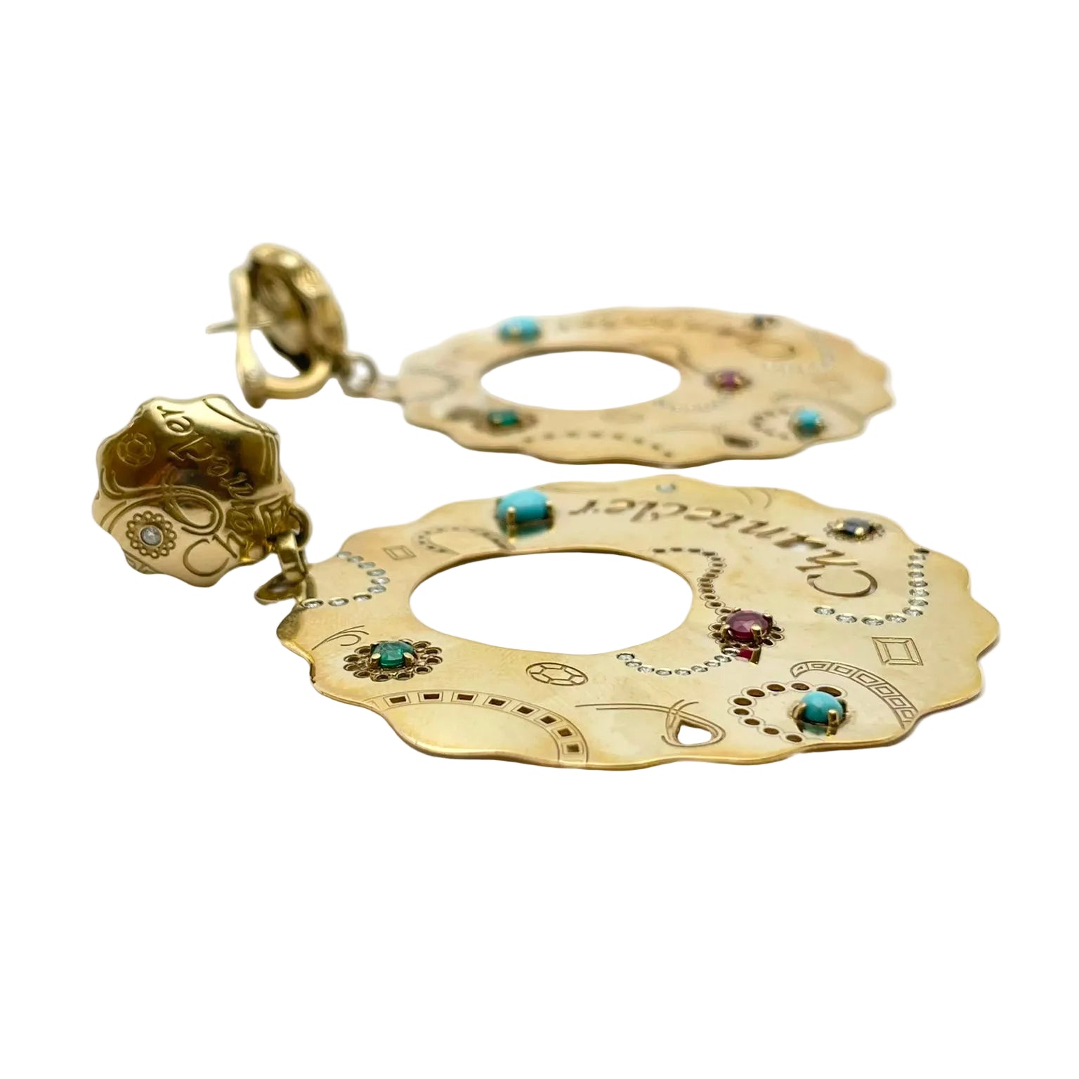 Boucles d'oreilles Pendantes CHANTECLER en or jaune