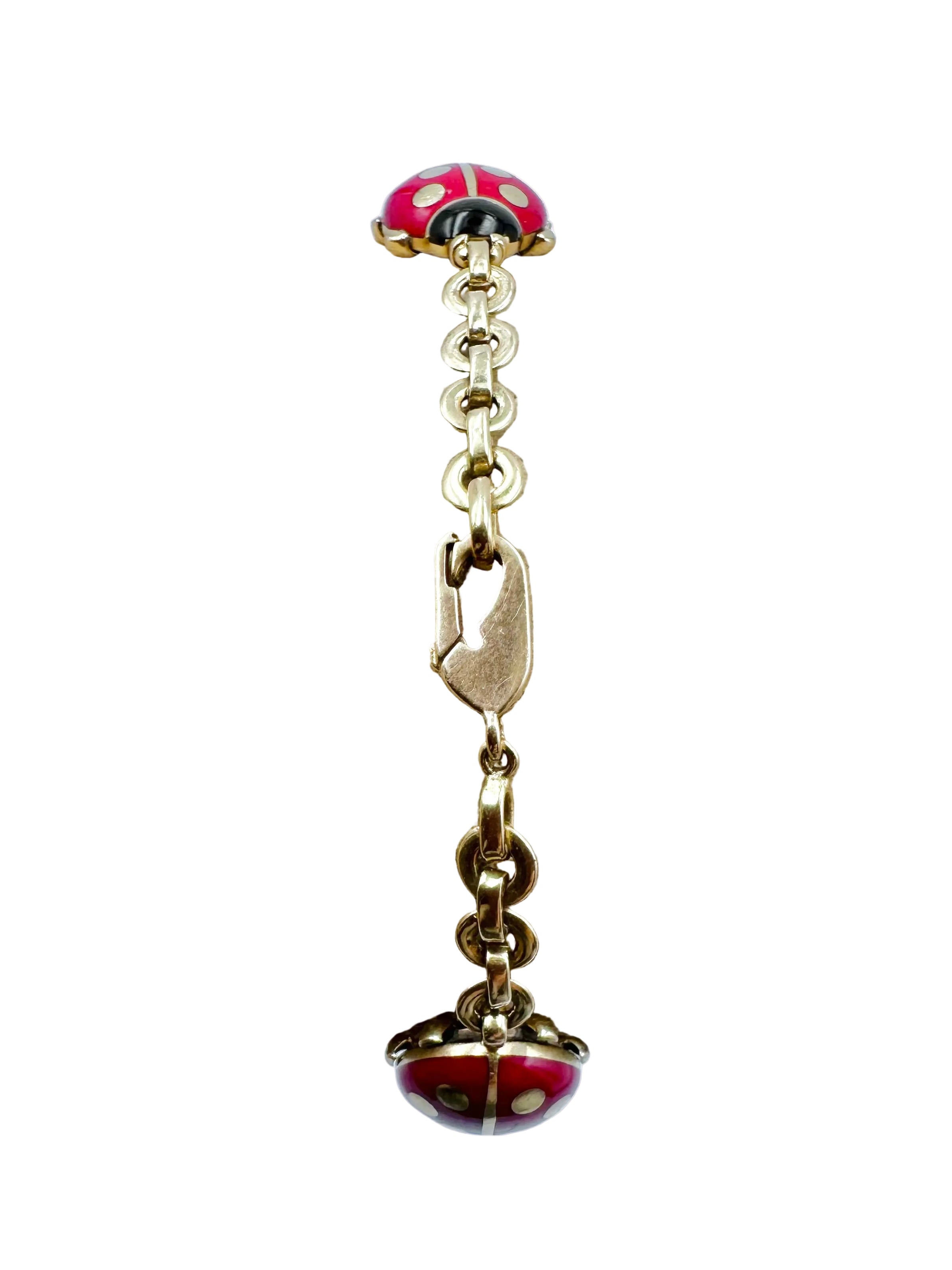 Bracelet CARTIER "Coccinelles" en or jaune et émail