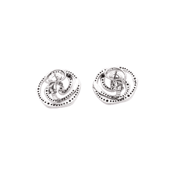 Boucles d'oreilles Giovanni Ferraris, or blanc, diamants et rubis.