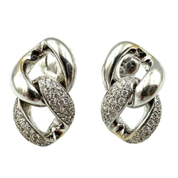 Boucles d'oreilles Pendantes MESSIKA "Link" en or blanc et diamants