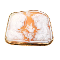 Broche Épingle en or jaune et camée