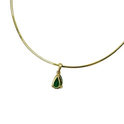 Pendentif en or jaune et émeraude