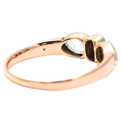 Bague Trilogie en or jaune, argent et diamants