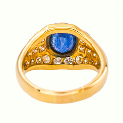 Bague Or jaune Saphir