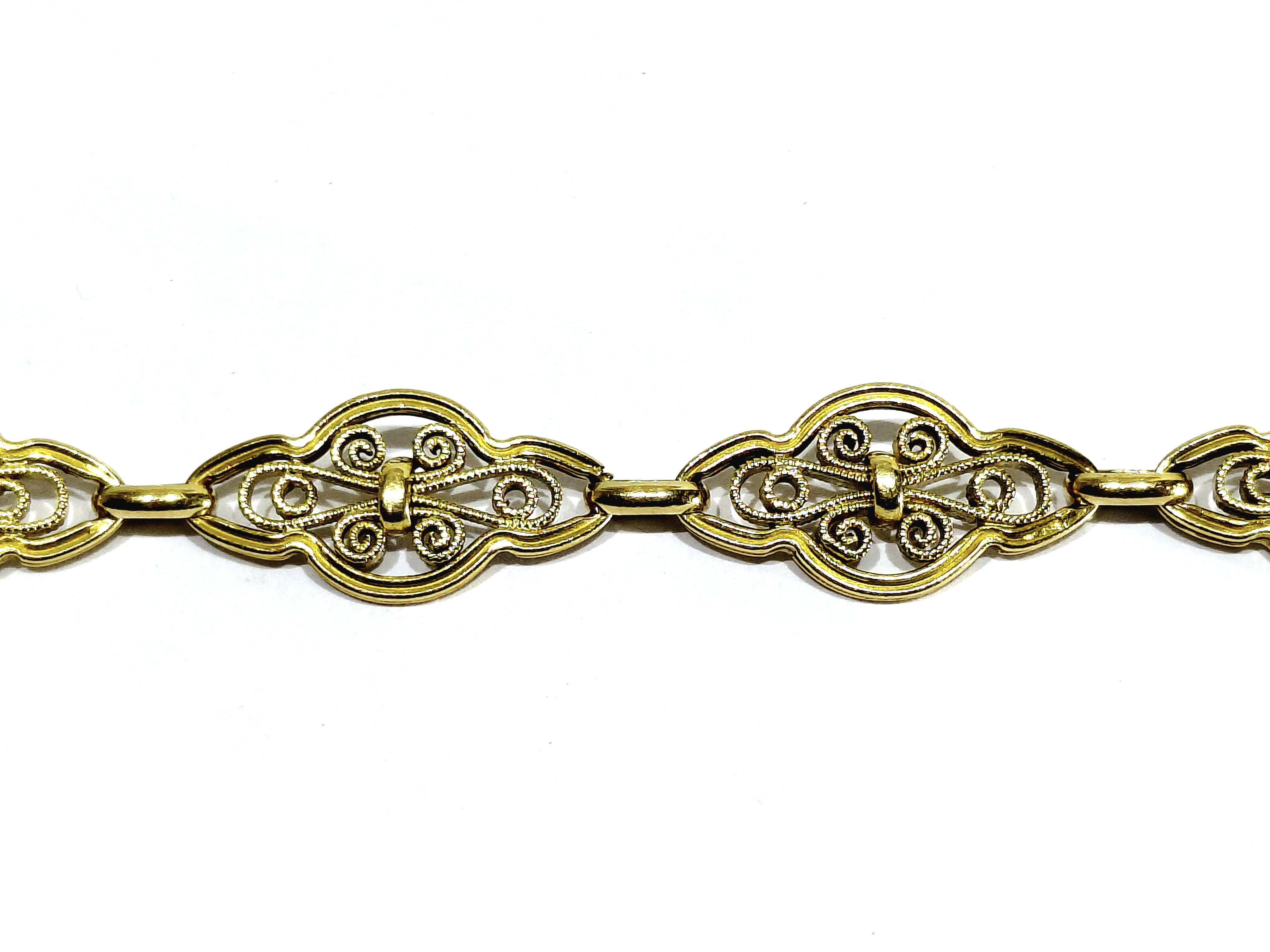 Bracelet en or jaune Art Nouveau / Art Déco