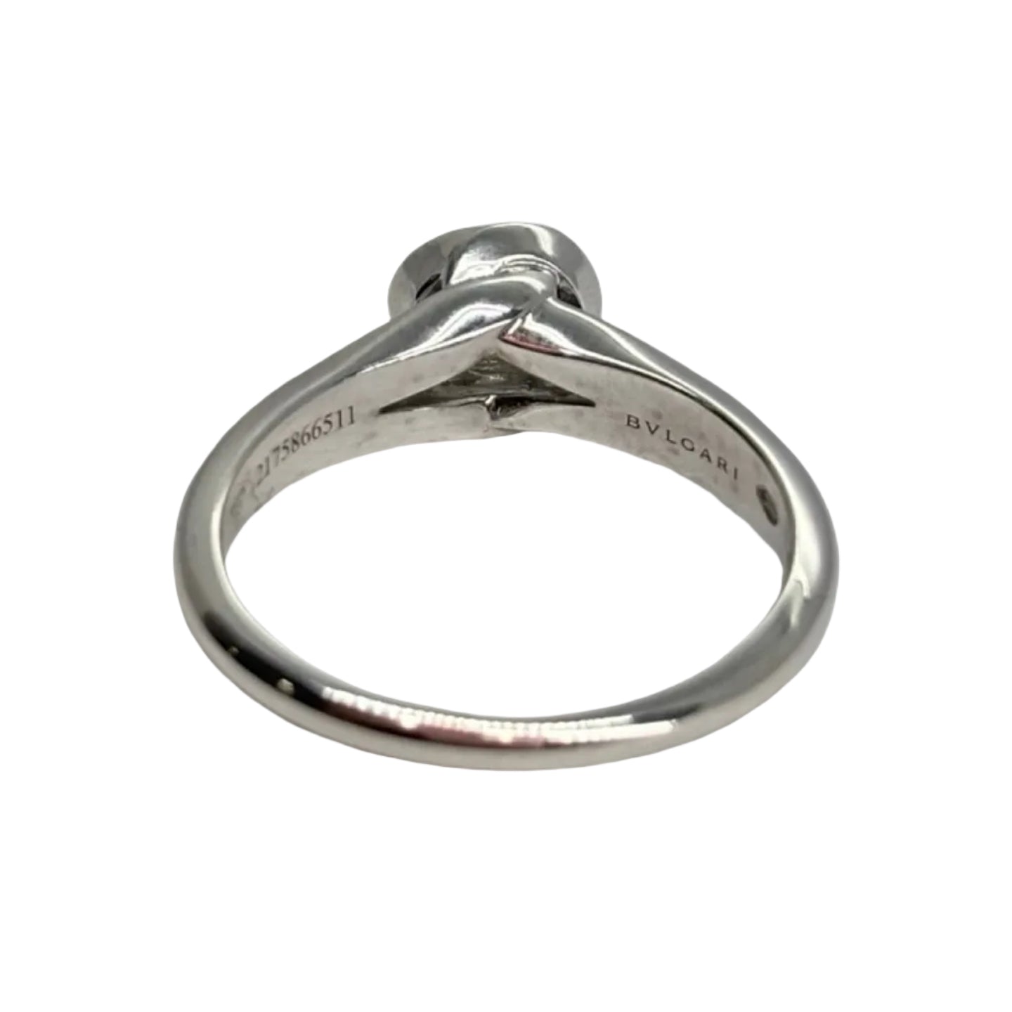 Bague Solitaire BULGARI "Incontro D'Amore" en platine et diamants