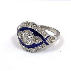 Bague en or blanc et diamants