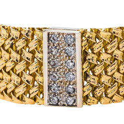 Bracelet Manchette Or jaune Diamant