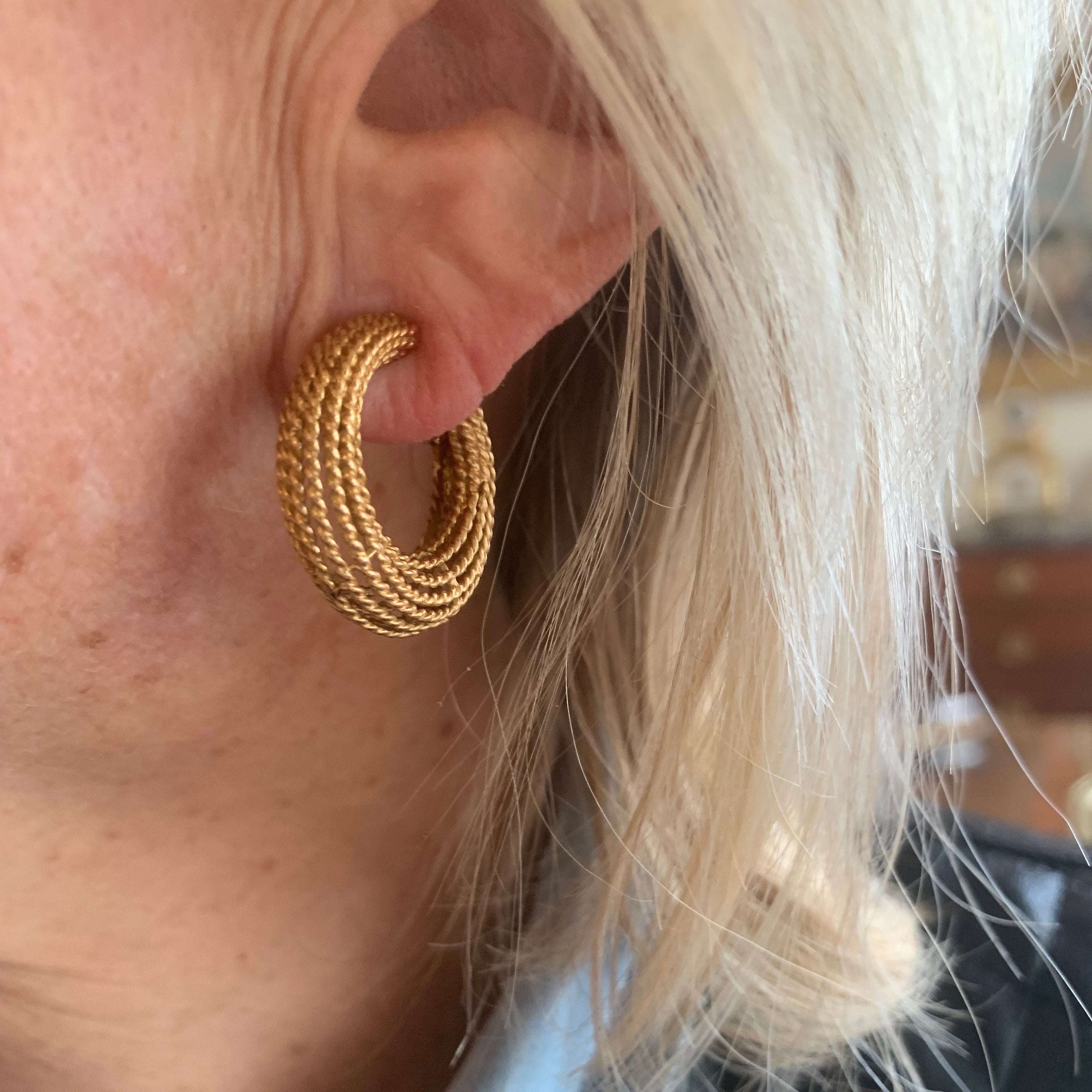 Boucles d'oreilles Créoles en or jaune