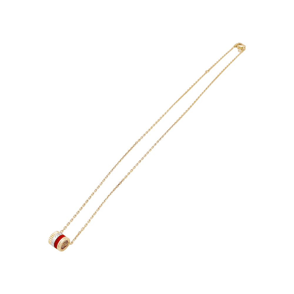 Collier Boucheron « Mini Bague Quatre Red Edition », 3 ors, céramique rouge.