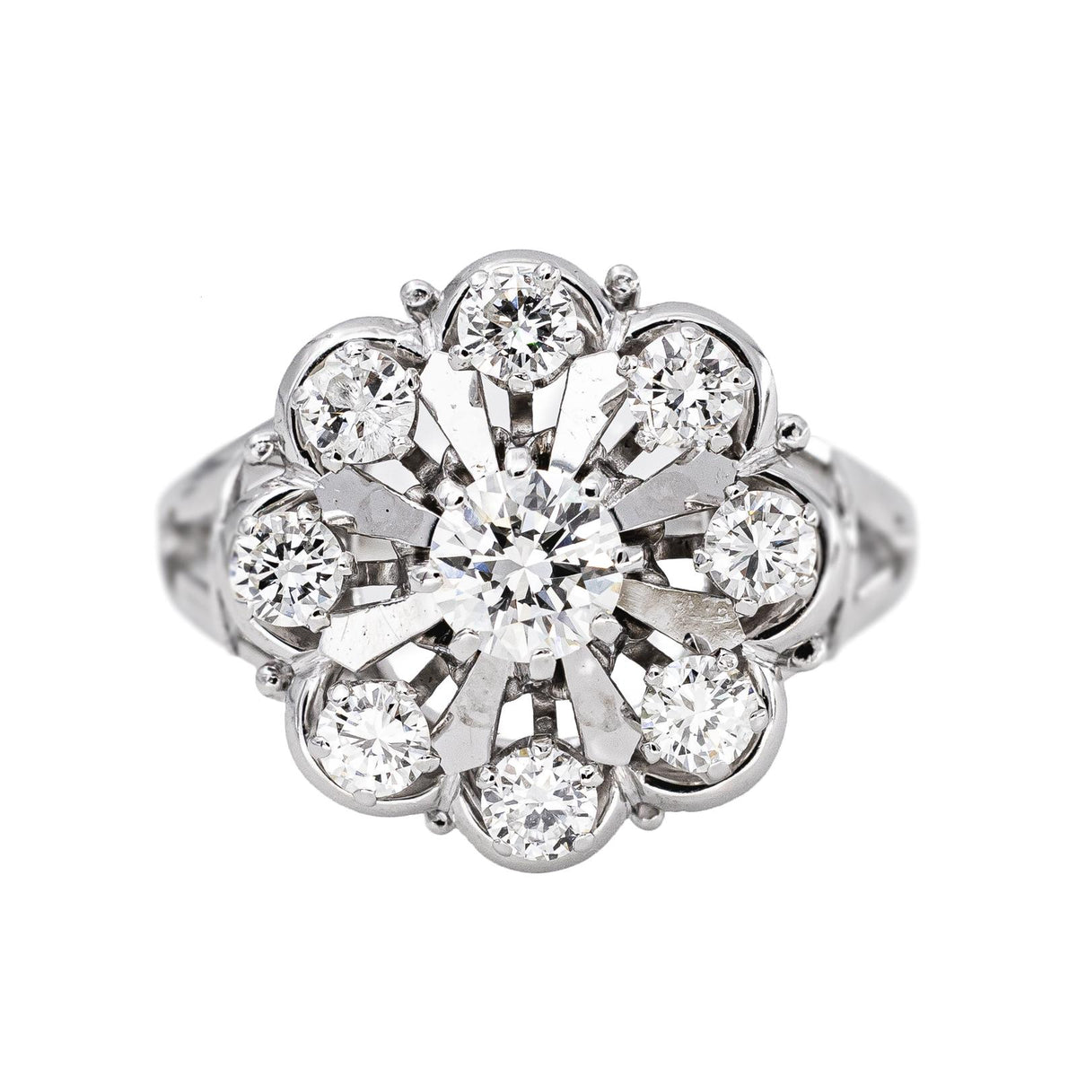 Bague Marguerite Or blanc Diamant