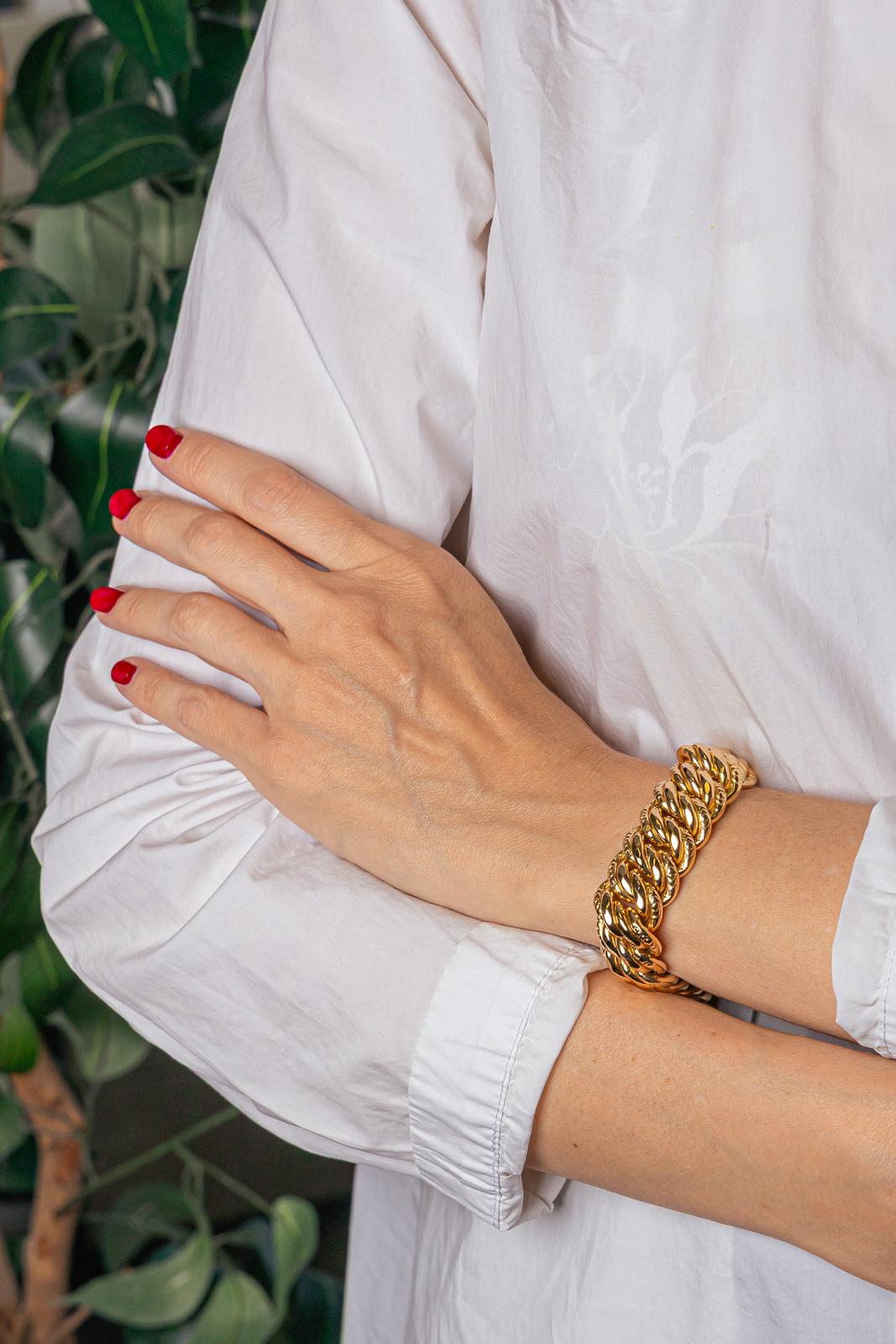 Bracelet maille Américaine Or jaune