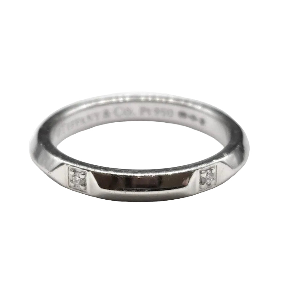 Bague Alliance TIFFANY & CO. "Tiffany True" en platine et diamants